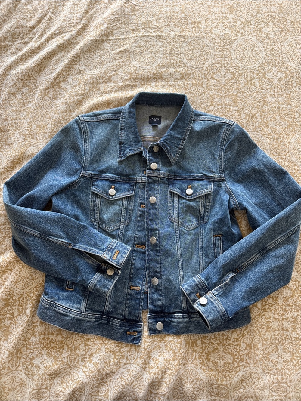 J. Crew Medium Blue Denim Jacket - Women's Classic Jean Trucker